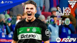 FC 24  SC Braga vs Sporting CP  Liga Portugal Full Match 2024 ft Gyökeres Pedro  PS5™ 4K60 [upl. by Wini]