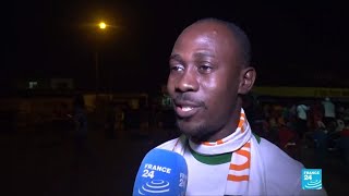 CAN2019  Désillusion à Abidjan pour les supporters ivoiriens après lélimination face à lAlgérie [upl. by Yarak]