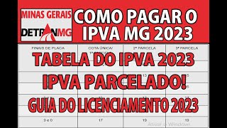 COMO EMITIR E PAGAR O IPVA 2023 MG Quando pagar Onde pagar parcelado MG ipvamg ipva2023 [upl. by Nosreh]