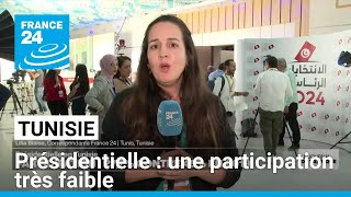 Présidentielle en Tunisie  une participation très faible avec une désaffection des jeunes [upl. by Casabonne]