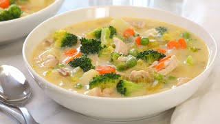 Creamy Chicken Soup with Vegetables  Hearty amp Nutritious Fall Recipes [upl. by Daryn]