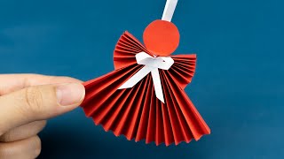 How to make a Paper Angel  Christmas Decoration  Paper Craft [upl. by Dena663]