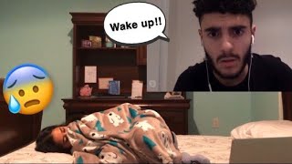 PASSING OUT PRANK ON BOYFRIEND CUTE REACTION [upl. by Rramed]