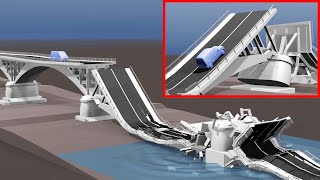 Albiano Bridge Collapse Simulation aka Caprigliola Bridge or Ponte di Albiano Magra  BCB [upl. by Benson]