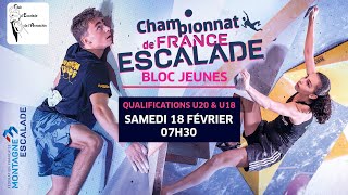 Qualifications U20 amp U18 Championnat de France Jeunes dEscalade de Bloc 2023  Sartilly [upl. by Nevin]