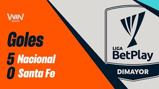 Nacional vs Santa Fe goles  Liga BetPlay 20242  Cuadrangulares  Fecha 1 [upl. by Jehanna]