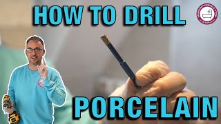 The secret of how to drill holes into porcelain tiles  Hanging a towel radiator  DIY  Tutorial [upl. by Cacie]