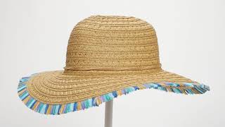 Hat  Womens Tan Floppy Brim 45quot  Caribbean Joe  HCJ434 [upl. by Jackquelin]