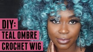 DIY Teal Ombre Crochet Wig [upl. by Mosby724]