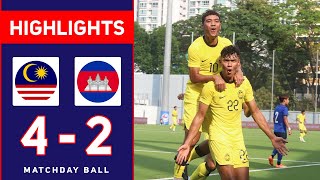 HIGHLIGHTS  Malaysia vs Cambodia 42  U22 Merlion Cup 2023 [upl. by Slen617]