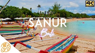 Sanur Bali Beach Tour 4k Walking Tour [upl. by Nahtnaoj]