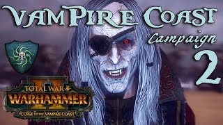 LUTHOR THE FORGETFUL Total War Warhammer 2  Vampire Coast Campaign  Luthor Harkon 2 [upl. by Ahsikal]