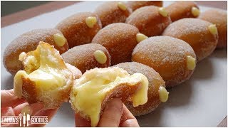 Melt In Your Mouth Vanilla Custard Cream Donuts Recipe [upl. by Newfeld]