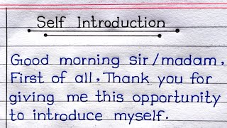 Self Introduction For Interview  How To Introduce Yourself In Interview  Self Introduction [upl. by Arrio527]