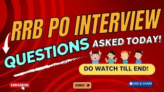 IBPS RRB PO 2024 INTERVIEW QUESTIONS ASKED TODAY13th Nov [upl. by Dearborn]