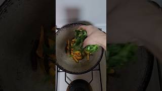 Aloo saag ki sabjifood fry viralshorts like subscribe 🙏 [upl. by Durnan]