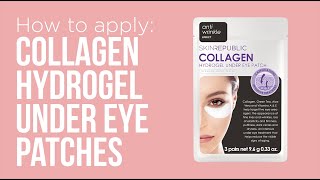 How to apply Skin Republic Collagen Hydrogel Under Eye Patch [upl. by Yanad857]