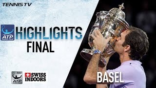 Highlights Federer Beats del Potro For 8th Basel Title 2017 [upl. by Riggs725]