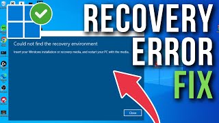 How To Fix Could Not Find The Recovery Environment Windows 1011 [upl. by Nnayram412]