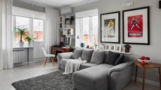 Grey and White Living Room Decorating Indian Ideas [upl. by Vincenz]