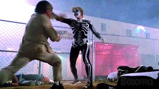 Mr Miyagi VS Cobra Kai  Halloween Fight  The Karate Kid  CLIP [upl. by Yzmar]