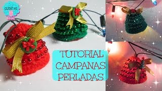 Tutorial Campanas navideñas a crochet  luces [upl. by Ku]