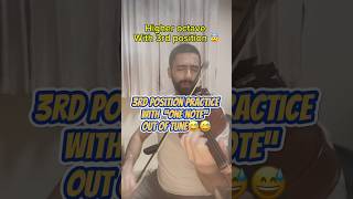 Practicing 3rd position  1 week progress  violin practice violincover music funny coversong [upl. by Gabriell303]