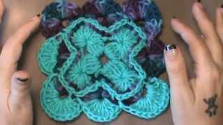 How to Crochet a quotBavarian Style Squarequot Intermediate Pattern [upl. by Atirec617]