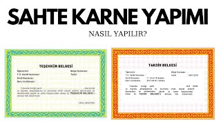 SAHTE KARNE NASIL YAPILIR [upl. by Myers]