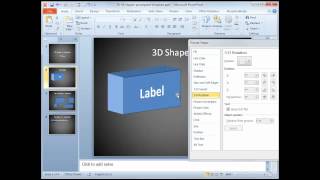 3D Shapes PowerPoint 2010 [upl. by Oned]