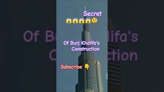 Secret of Burj Khalifa😱😱😱 viralshort trending facts youtubeshorts youtubeindia dubai [upl. by Anet]