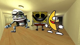 Crazy Frog And Banana And ScarySpongebob Nextbot gmod [upl. by Jonette865]