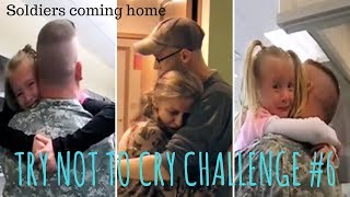 TRY NOT TO CRY CHALLENGE 6 Soldiers coming home [upl. by Norm]