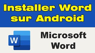 Comment installer word sur Android [upl. by Selassie616]