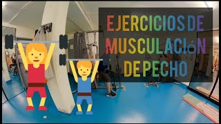 ejercicios de musculación para pectoral explicados paso a paso [upl. by Camarata]