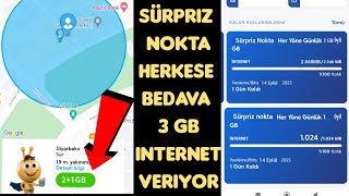 SÜRPRİZ NOKTA HİLESİ İLE 3 GB İNTERNET KAZANMAK  Turkcell bedava internet [upl. by Mok]