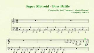 Ridley Super Metroid Theme Sheet Music Piano [upl. by Ecydnak543]