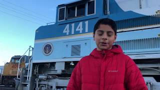 Union Pacific 4141 George Bush Presidential SD70ACe Funeral Train UP Proviso Yard Maywood Park [upl. by Noiraa]