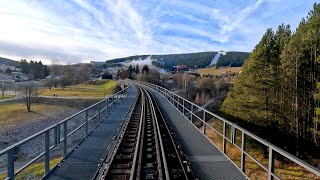 Driver’s Eye View  Fichtelberg Railway German Fichtelbergbahn  Pt 1 Cranzahl  Oberwiesenthal [upl. by Assyle]