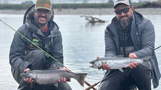 Fly fishing for coho vedder river chilliwack [upl. by Enirhtak675]