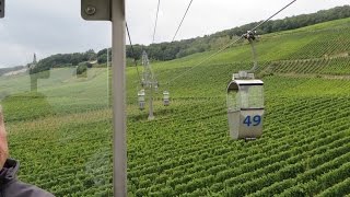 Rüdesheim am Rhein Germany  Cable Car Ride to Niederwald Monument [upl. by Pelson]