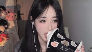 asmr ear licking  Bobo XiaoLi ASMR  20231126 [upl. by Ettennig254]