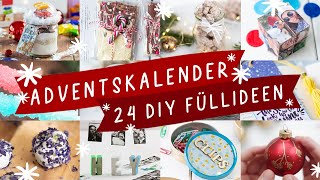 ADVENTSKALENDER befüllen  24 Ideen den Adventskalender mit DIY Geschenken selber machen [upl. by Onirotciv]