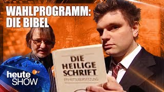 Wie heilt man Homosexualität Lutz van der Horst bei der Partei bibeltreuer Christen  heuteshow [upl. by Suoicserp]