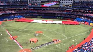 20140701 Canada Day Toronto Blue Jays National Anthems [upl. by Hewie956]