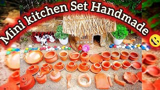 quotChote Chote Mitti ke Bartan  Handmade Mini Clay Pot Collectionquot😁 video village cookingchannel [upl. by Macguiness]