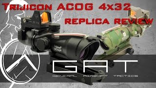 Trijicon ACOG 4x32 with RMR style replica review  GAT Airsoft review [upl. by Kirby]