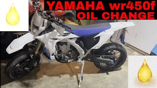 Yamaha WR450F Oil Change 20122015 [upl. by Asnarepse]