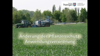 Änderung der PflanzenschutzAnwendungsverordnung [upl. by Gibe]