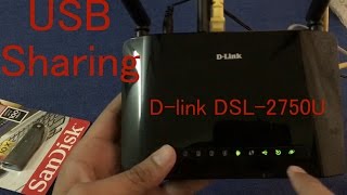 USB Sharing Port in Dlink DSL2750U router [upl. by Meda]